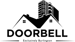 High resolution Doorbell Logo “Exclusively Burlington” in Black