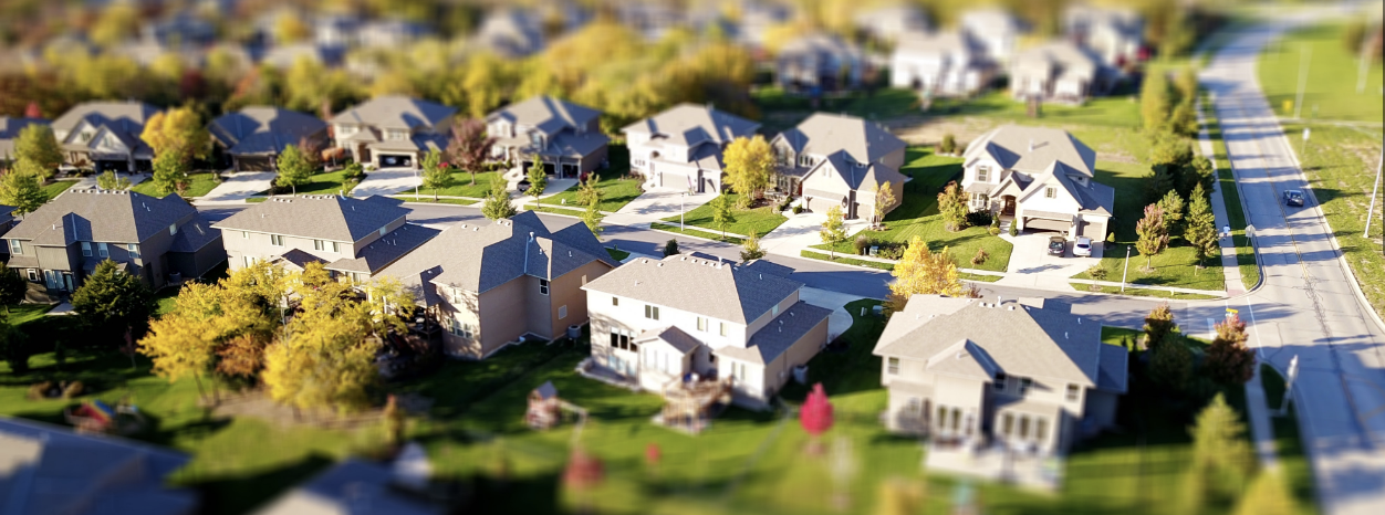 A subdivision of homes