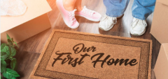 First Home Savings Account door mat